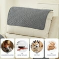 thumbnail image 5 of Dznils 3 Pieces Recliner Headrest Covers Polyester Couch Sofa Slipcover Furniture Protector, Gray, 5 of 10