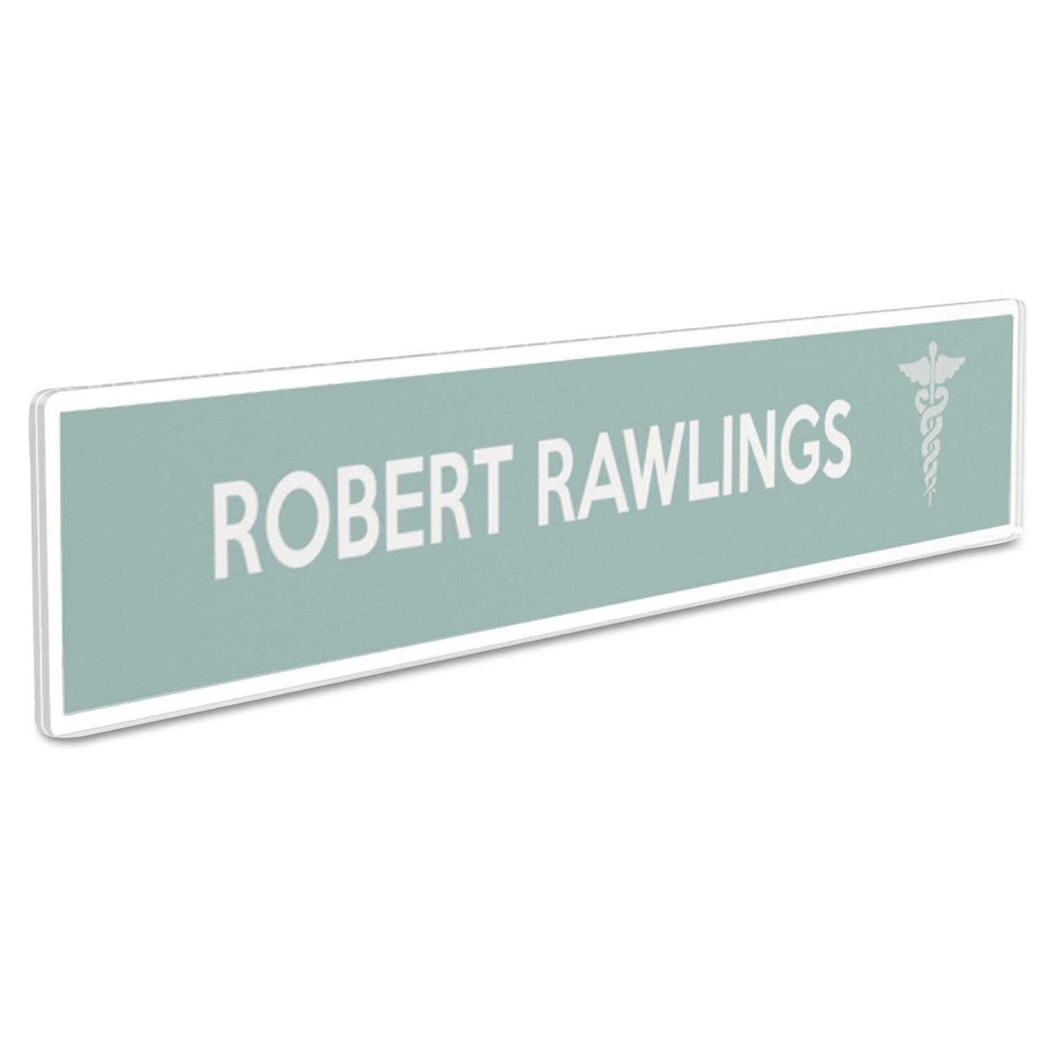 Deflecto Superior Image Cubicle Nameplate Sign Holder, 8 1/2" x 2" Insert, Clear