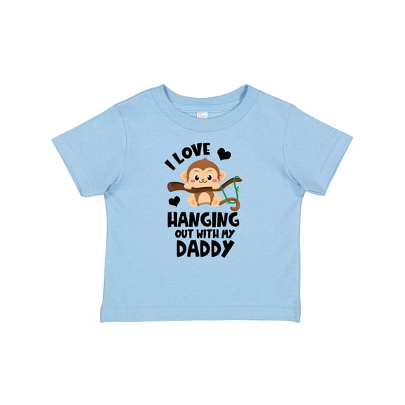 Inktastic Monkey I Love Hanging out with My Daddy Boys or Girls Baby T-Shirt