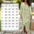 thumbnail image 6 of DISNIMO Womens Summer Dresses Leaf Print Linen Style Casual Loose Maxi Dress V Neck Loose Dresses Fashion 3/4 Sleeve Dress for Women, S, 6 of 6