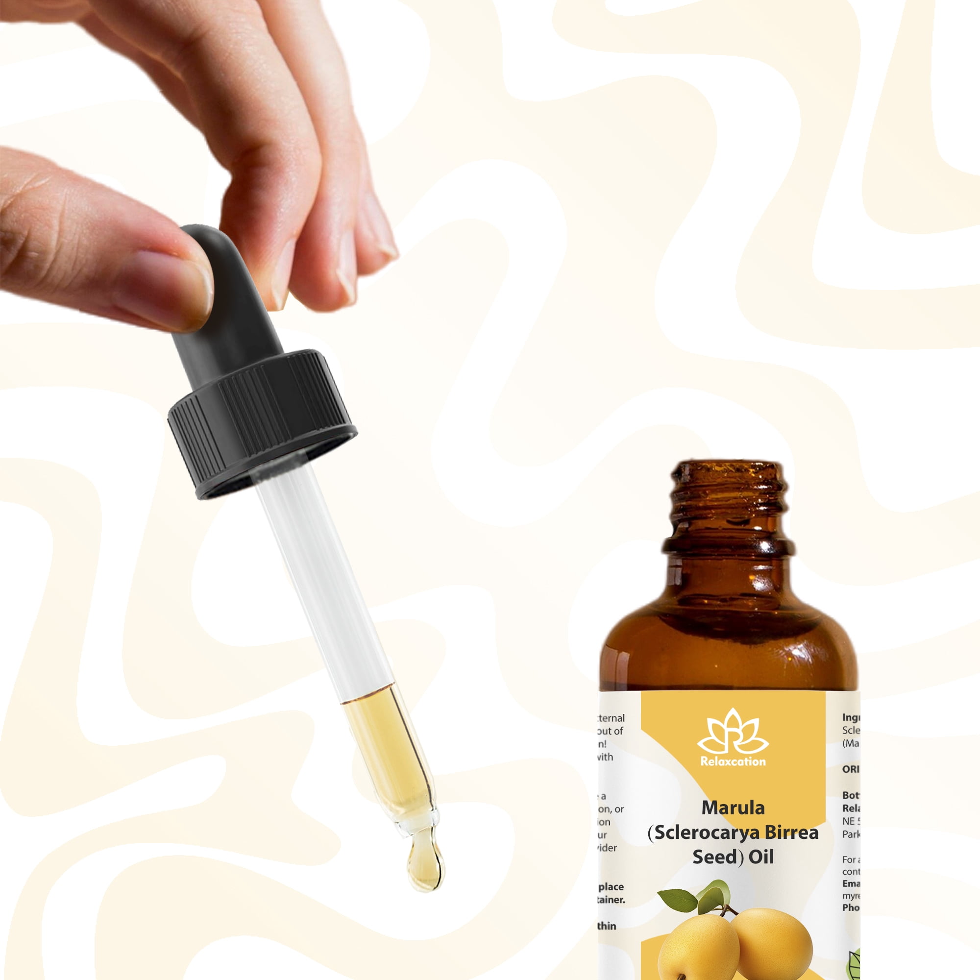 Pure Marula Organic Oil – 100% Cold-Pressed, Natural Face & Body Moisturizer 4 fl oz by Relaxcation
