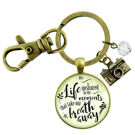 Life Keychain Measured By Moments That Take Our Breath Away Memories Jewelry Camera