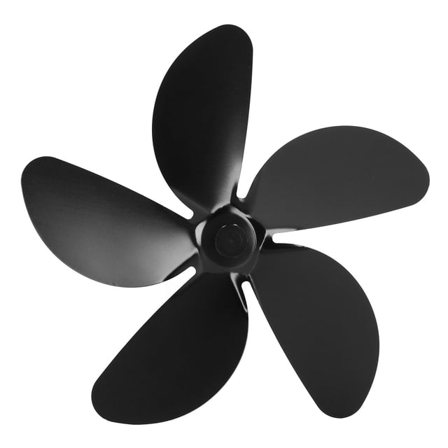 Estufa Estufa De Leña Reemplazo De Aspas De Ventilador Aleación De Aluminio 5 Aspas Ventilador Para Hogar Para Uso Doméstico Negro