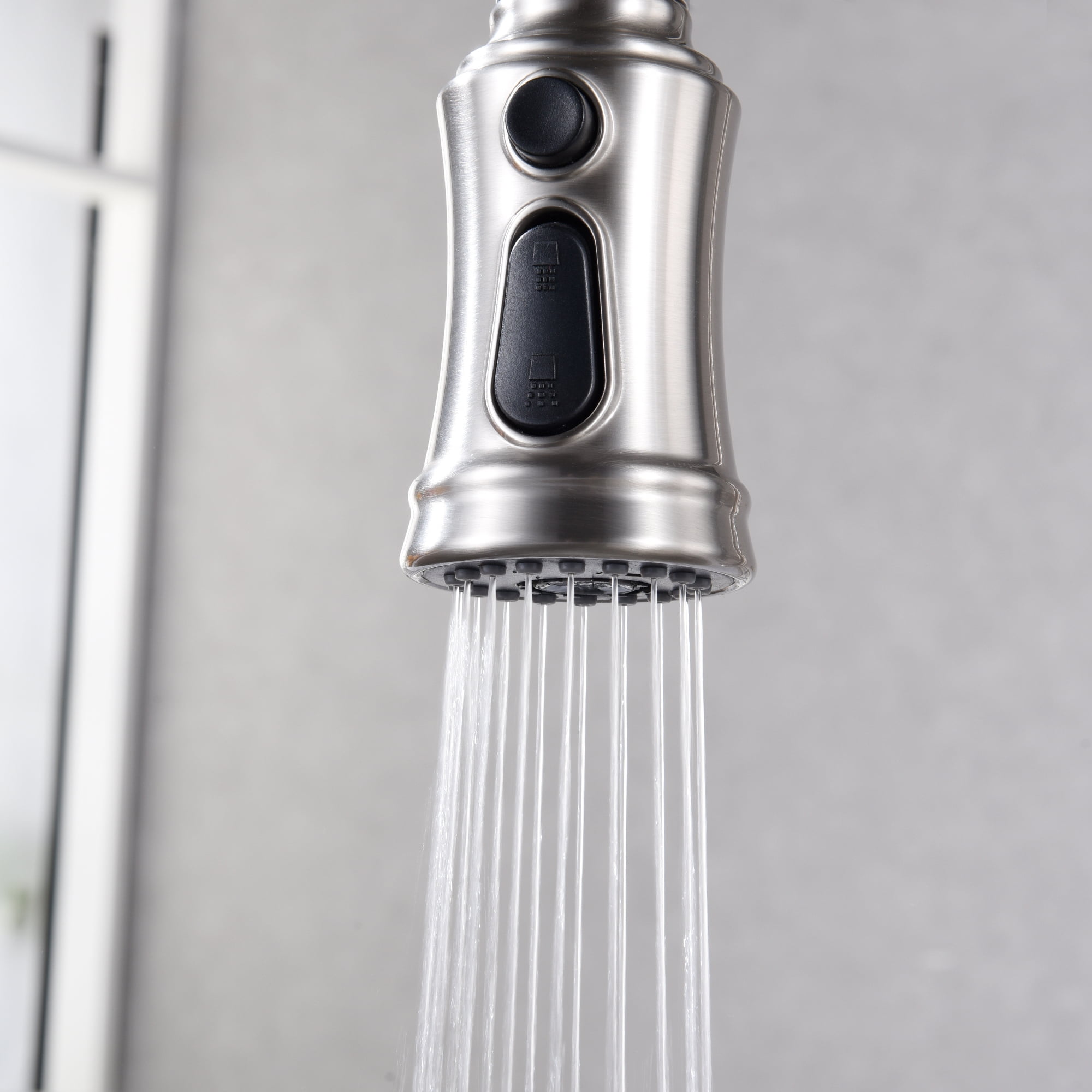 SUMERAIN Pull-Down Kitchen Faucet with Single Handle Stainless Steel Pull-Out Kitchen Sink Faucet Brushed Nickel