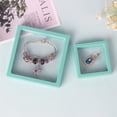 thumbnail image 6 of 10Pcs/lot Suspension Display Stand Elastic Pe Film Rack Case Dustproof Transparent Bead Bracelet Pendant Jewelry Storage Box14cm Blue outer box 11x11, 6 of 6