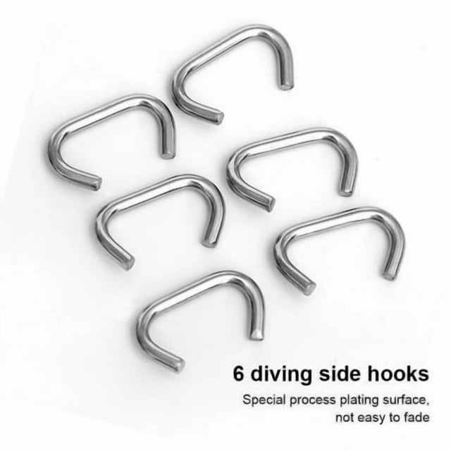 6pcs Sidemount Clip Professional Sturdy D Shaped Nylon Band Clamp Swimming Sport Tools Small Fixator Clips Fix Holder 2mm