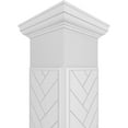 thumbnail image 4 of Ekena Millwork 12"W x 10'H Craftsman Classic Square Non-Tapered Herringbone Modern Fretwork Column w/ Tuscan Capital & Tuscan Base, 4 of 8
