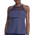 thumbnail image 1 of Beach House Womens Ready Or Yacht High-Neck Tankini Top Style-H56551 Swimsuit, 1 of 2