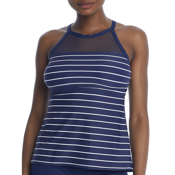Beach House Womens Ready Or Yacht High-Neck Tankini Top Style-H56551 Swimsuit