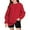 Red, variant on Girls' Oversized Winter Warm Long Sleeve Hoodie, Casual Crewneck Pullover Sweatshirt for Teens, Fall Fashion Oversized Sweatshirt for Women