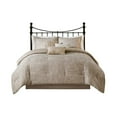 thumbnail image 2 of Madison Park King Size Comforter Set 7-Piece Printed Seersucker All Season Modern Taupe Bedding Set, 2 of 5