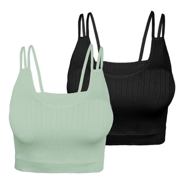 Pack 2 Crop Top Dama Blusa Gym Bralette Ombliguera Mujer Fin LOLE Crop Top