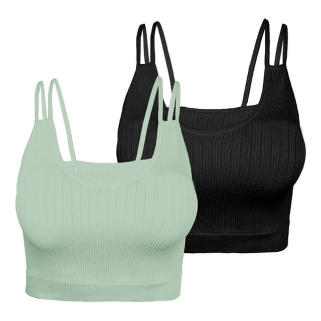 Pack 2 Crop Top Dama Blusa Gym Bralette Ombliguera Mujer Fin LOLE Crop Top