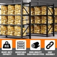 thumbnail image 6 of Warehouse Shelving 4-Tier Industrial Steel Storage Shelves, Adjustable Shelves for Garage/Factory/Commercial Use (Black, W67*D23.7*H63), 6 of 6