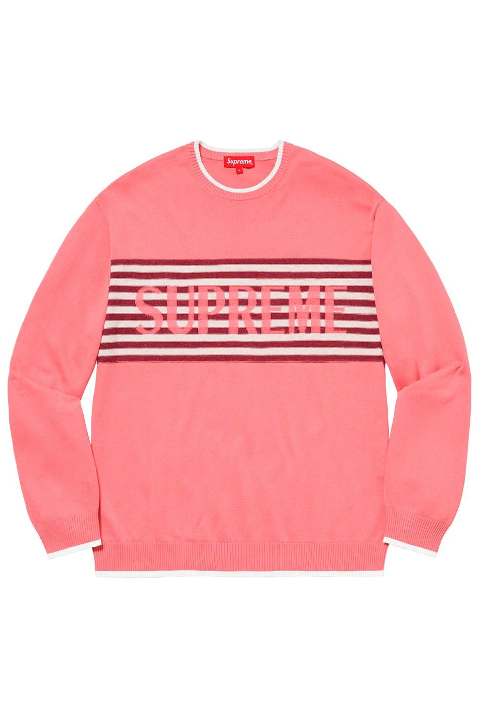 supreme sleeve stripe sweater