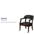 thumbnail image 4 of Flash Furniture Sarah Black Vinyl Luxurious Conference Chair with Accent Nail Trim and Casters, 4 of 12