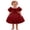 Z-Wine515, variant on WhouRiu Dress for Girl Ruffle Sleeves 3D Flower Evening Gown Baby Formal Wedding Birthday Party Princess Dress Blue,Size 18-24 M