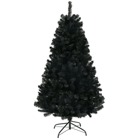 XiHuaZhaoChen 6ft  Black Christmas Tree - Artificial Small Christmas Tree,  Fir Full Bodied Tree , Lightweight and Easy to Assemble Holiday Décor Tree with Metal Stand
