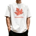 thumbnail image 3 of Fengqque Mens Oversized T-Shirts Fashion Loose Fit Crewneck Tshirt Streetwear Heavyweight Short Sleeve Gym Workout Tops White XL(XL), 3 of 8