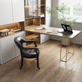 thumbnail image 4 of JESONVID Dining Chair with Casters, Captain's Chairs with Rollers Dinette Sets Poker Chairs with Wheels Kitchen Table Rolling Chairs High Back Chair On Caster(Black 318BK), 4 of 8