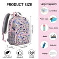 thumbnail image 4 of Floral Butterfly Wings Student Backpack – Colorful Pattern with Watercolor Artistic Garden and Aesthetic Design, 4 of 4