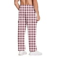 thumbnail image 4 of YDDIAN Checkered Gingham Tartan Men's Pajama Pants Sleepwear Lounge Pajama Bottoms Light pink XXL, 4 of 4