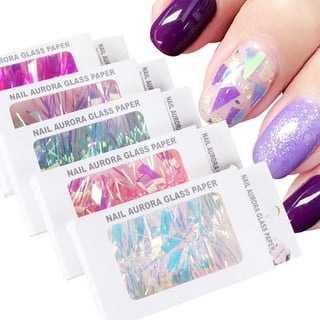 Nail Foil Broken Glass Paper Nail Film Holographic Nail Stickers Laser Nail  Decals DIY Nail Art Decoration for Women Girls