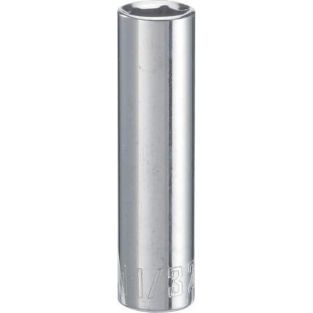 UPC: 0885911586191 | CRAFTSMAN Deep Socket  SAE  1/4-Inch Drive  11/32-Inch  6-Point (CMMT43576) Full Polish