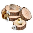 thumbnail image 5 of Visland Wooden Perch Round Toy For Syrian Hamster Gerbil Rat Chinchillas Guinea Pig Squirrel Totoro Small Animal Platform Jumping Toy Parrot Parakeet Cage Toy, 5 of 7