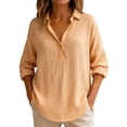 thumbnail image 2 of Kelon Womens Summer Tops Long Sleeve V Neck Business Casual Outfit Summer Clothes, M, 2 of 4