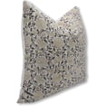 thumbnail image 2 of Fabdivine Block Print Throw Pillow Cover, 20x20 Inch Thick Linen Decorative Cushion Cover, Floral Print Boho Design Mustard Pillow Cover for Sofa and Couch, 2 of 5