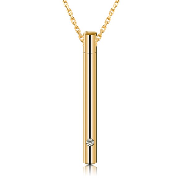 Cylinder Memorial Container Holder Jewelry Memorial Keepsake Pendant Chain Necklace for Ashes Holder Urn Necklace Gifts