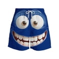 thumbnail image 3 of Pantalones Cortos de Cintura Elástica Divertidos Impresos Casuales de los Hombres, Bajos de Playa Ligeros de Verano, 3 of 5