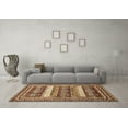 thumbnail image 3 of Ahgly Company Indoor Round Abstract Brown Modern Area Rugs, 5' Round, 3 of 4