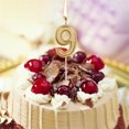 thumbnail image 2 of Gold Candle Number 9 Birthday Wedding Elegant Shimmery Shaped For Celebrating Milestone Birthdays Anniversaries, 2 of 4