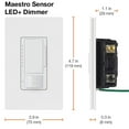 thumbnail image 4 of Interruptor electrónico Lutron Maestro con sensor de ocupación blanco 120 V, 4 of 6