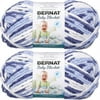 Spinrite Bernat Baby Blanket Big Ball Yarn - Blue Dreams, 1 Pack of 2 Piece