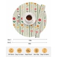 thumbnail image 6 of 15 Inch Round Placemats Set of 6, Green Spring Floral Non Slip Heat Insulation PP Table Mats, Colorful Summer Flowers Vintage Botanical Washable Place Mats for Kitchen Dining Party Table Decor, 6 of 7