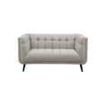 thumbnail image 3 of AC Pacific Mid-Century Modern Beige Living Room Loveseat, 3 of 7