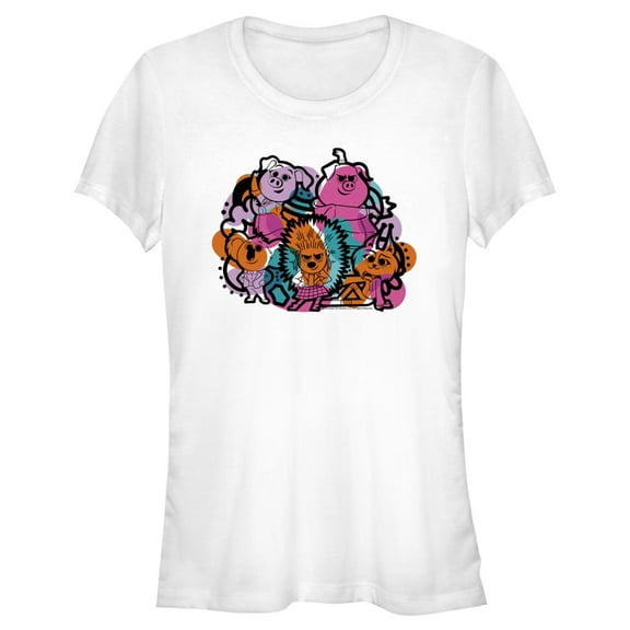 Junior's Sing 2 Cartoon Group Shot  Graphic Tee White Medium