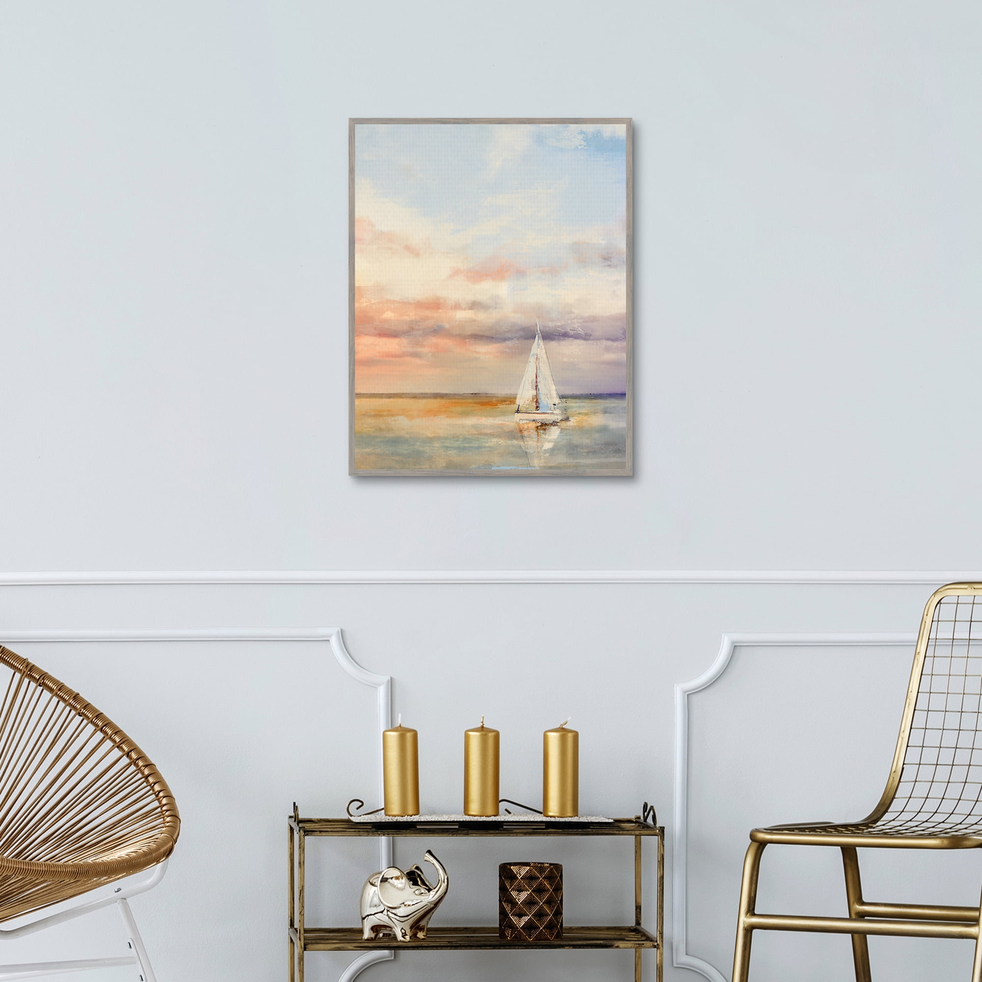 Persimmon Skies by Studio Arts Framed Canvas Art