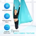 thumbnail image 4 of Hamaca de Yoga Aéreo Yes4All Tejido Suave Tricot Color Azul Cristal Marino, 4 of 8