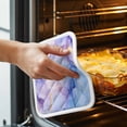 thumbnail image 3 of Purple Blue Marble Pot Holders for Kitchen Heatproof Potholder, 3 Pack Abstract Art Modern Ink Painting Hot Pads Multipurpose Oven Pads Cloth Potholders Trivet for Cooking Baking, 3 of 8