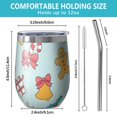 thumbnail image 5 of Christmas 12oz Stainless Steel Insulated Wine Tumbler with Lid and Straw – Double Wall Vacuum Mug for Hot & Cold Drinks, 304 Steel Interior, Sweat-Free Design, 5 of 5