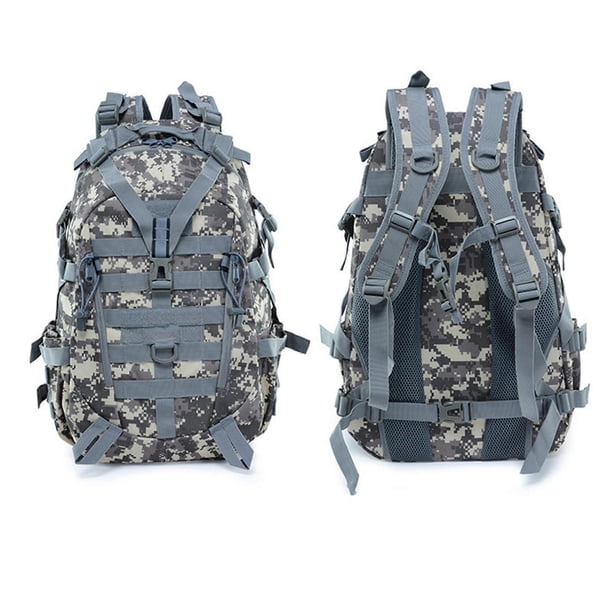 25L Military Tactical Backpack for Men with MOLLE System, Luminous Strips, ACU Camo Outdoor Hiking, Camping, Hunting Daypack