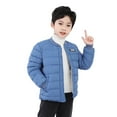 thumbnail image 3 of LUOGENLI Girls Winter Jackets Kids Boys Girls Coat Winter Jacket Soild Color Outwear Windproof Warm Coat Jacket Children's Clothing Kids Down Jackets Girls Blue 5-6 Years, 3 of 5