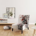 thumbnail image 2 of Designart "Bambou Rouge et Gris du Japon I" Fauteuil d'Appoint Floral Rouge - Fauteuil Traditionnel pour Chambre, 2 of 7
