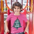 thumbnail image 3 of Tee Hunt The Most Wonderful Time of the Year Youth T-Shirt Christmas Tree Xmas Kids, Pink, Small, 3 of 5