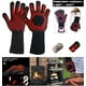 thumbnail image 3 of HOMEMAXS - Par de guantes para horno resistentes al calor de menos de 800 ℃, guantes protectores de silicona para barbacoa de algodón (negro, rojo), 3 of 7