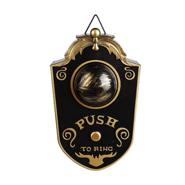 Timbre de Halloween Luminous Eyeball Bell Horror Prop Haunted Hanging para negro
